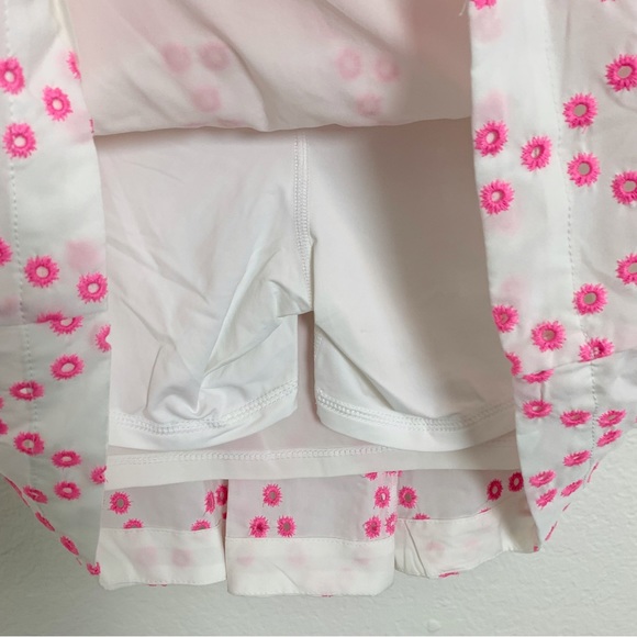 Lilly Pulitzer Luxletic Monica Skort Prosecco Pink Eyelet Size 12 UPF50 - Picture 8 of 14